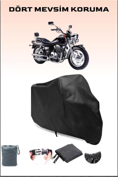 Breen Black Kanuni Seyhan 251C Compatible Motorcycle Tarpaulin, Engine Cover