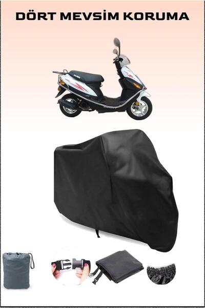 Breen أسود Kuba Fighter 80 متوافق مع القماش المشمع للدراجات النارية، غطاء المحرك