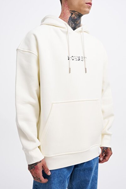 Machinist Ανδρικό φούτερ με στάμπα Good And Evil Oversize εκρού