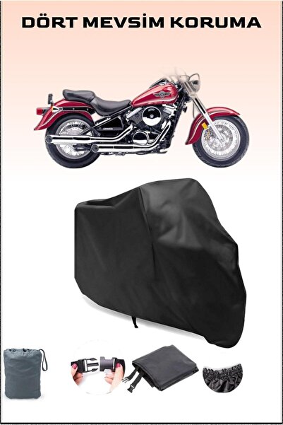 Breen أسود Kawasaki Vn 800 Classic متوافق مع القماش المشمع للدراجات النارية، ...