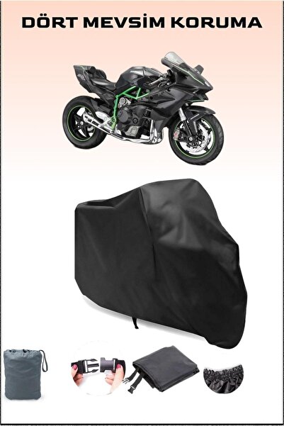 Breen قماش القنب للدراجات النارية المتوافق مع Kawasaki Ninja H2 باللون الأسود...
