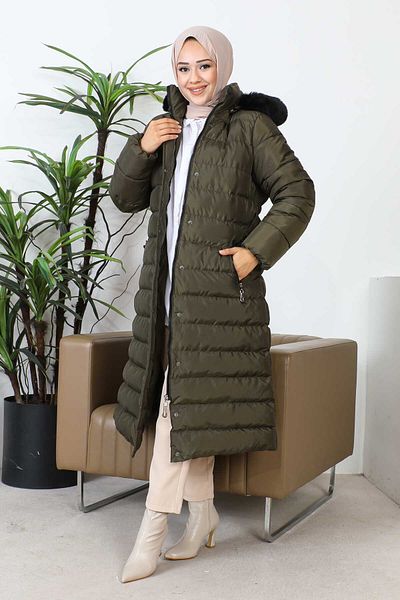 İmajButik Μπουφάν με κουκούλα χακί