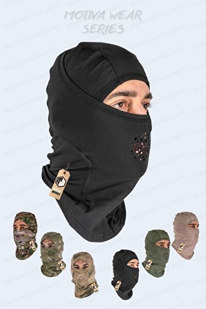 Motiva Motosiklet Outdoor Taktik Askeri Boyunluk Maske Balaklava Siyah