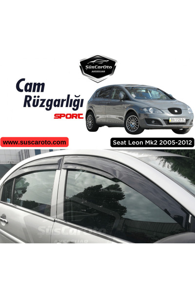 caralp Seat Leon Mk2 2005-2012 Uyumlu Mugen Cam Rüzgarlığı Seti Piano Black 4...