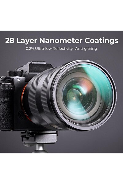 K&F CONCEPT 67mm Black Mist 1/4 Nano-X Serisi / Ultra Şeffaf -Anti Reflekte