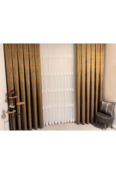 NİVEMESHOME Nivemeshome Narden - 1/3 Tight Pleated Tulle Curtain Apm