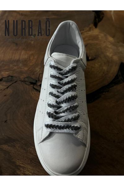NURBAĞ DOKUMA SPORTS SHOES WHITE GRAY HAIR KNITTING TIE 120 CM 1 PAIR AQ69000