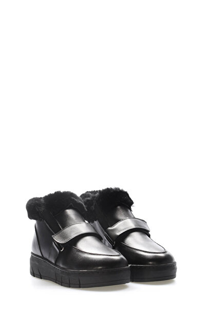 TUGERDİ Tugerdi Siyah Hakiki Deri İçi Kürklü Termo Taban Kadın Bot TG09916112...