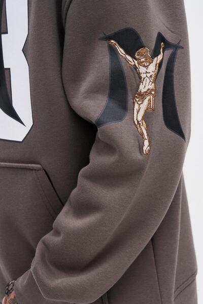 Machinist Чоловічий 88 Jesus з принтом Oversize антрацитовий світшот