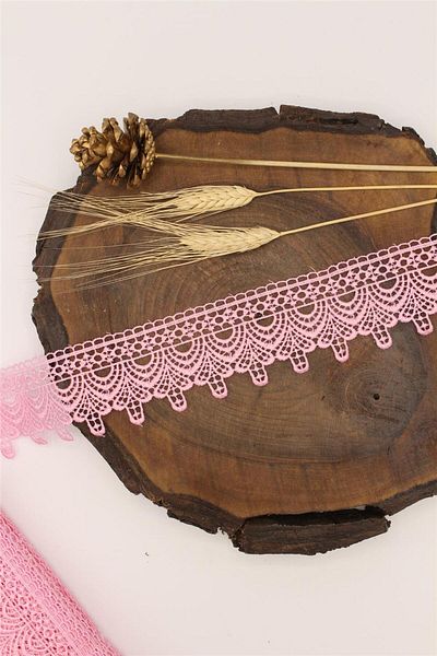 Gül Pink Guipure 1259 - 9 Mt
