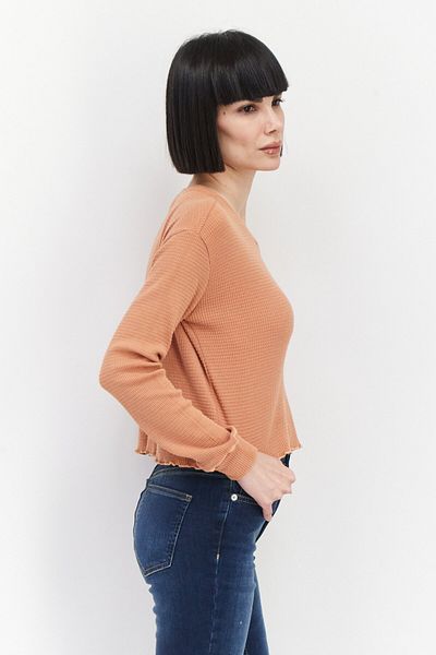 BİLLABONG Women Round Neck Long Sleeve Textured Sweater, Brown