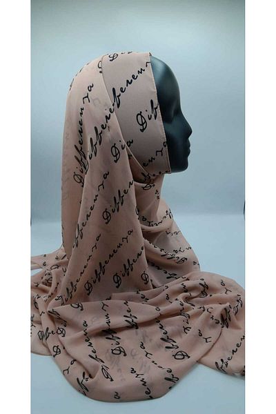 Differenza Caramel Color Logo Shawl