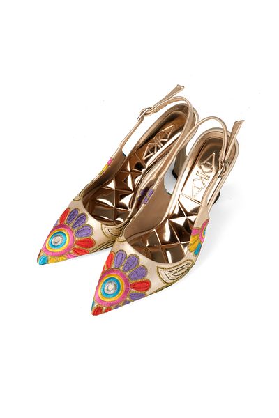 Akka Shoes Pantofi cu toc cu detaliu broderie pentru femei