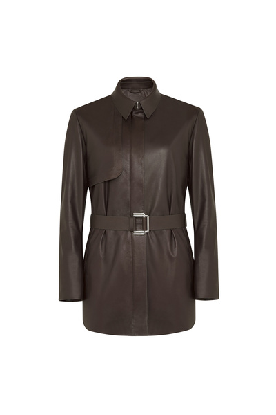 Desa Kelly Kahve Kadın Deri Trençkot