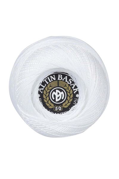 Altınbaşak White Color Lace Thread - No:50 (20 Gr)