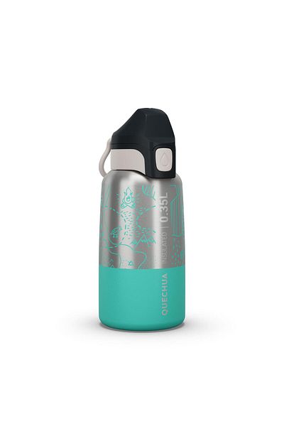 Decathlon Quechua Kids Outdoor Stainless Steel Thermos - 0.35 L - Blue
