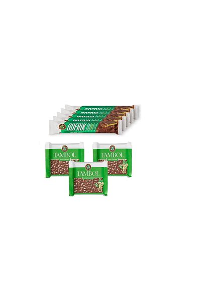 Kahve Dünyası Govrik Chocolate Waffles - 33 Gr*5 Pieces & Coffee World Tambol Whole Pistachio 100 Gr*3 Pieces