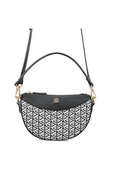 Desa Aciano Siyah Kadın Monogram Omuz Çantası