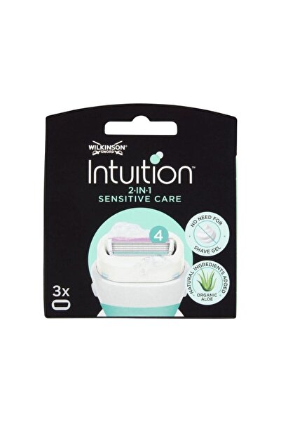 Wilkinson Sword Intuition 2 in 1 Sensitive Care Self Soap Razor Blade Cartridge 3 Pieces