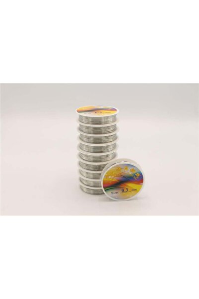 Gül سلك صيد فضي مقاس 0.3 مم