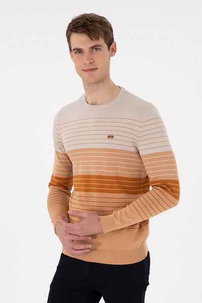 U.S. Polo Assn. Men's Camel Sweater 50297071 -Vr015