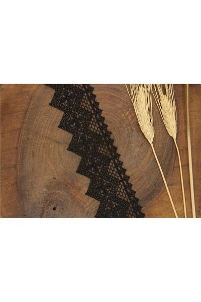 Gül Black Guipure 1015 - 9 Mt