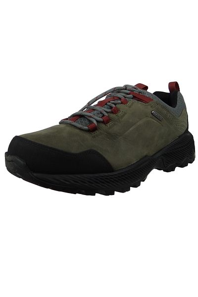 Merrell Herren Halbschuhe Wanderschuhe Forestbound WTPF M-Dry J034777 Grau Grey Leder mit Merrell Sticky &