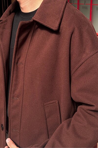 inpool Яка на риза, извънгабаритна кройка, култура на старите пари, копче, яке от щампована тъкан 24Usec05