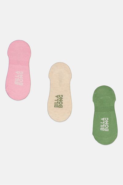BİLLABONG Women 3 Pairs Textured Socks, Pink