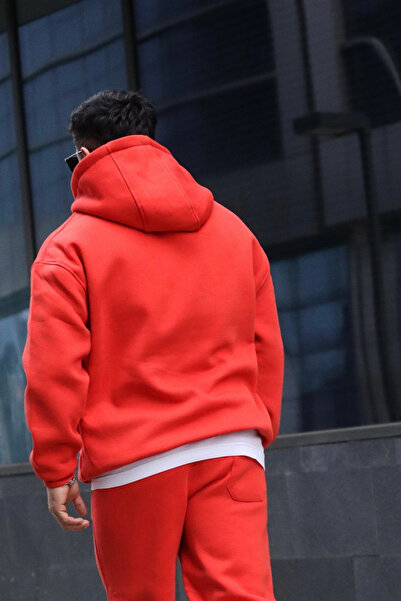 CMZ COLLECTİON Erkek Günlük 3İplik Şardonlu Düz Baskısız Sweatshirt