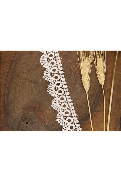 Gül Guipure 1110 - 9 Mt Cream Colored Guipure