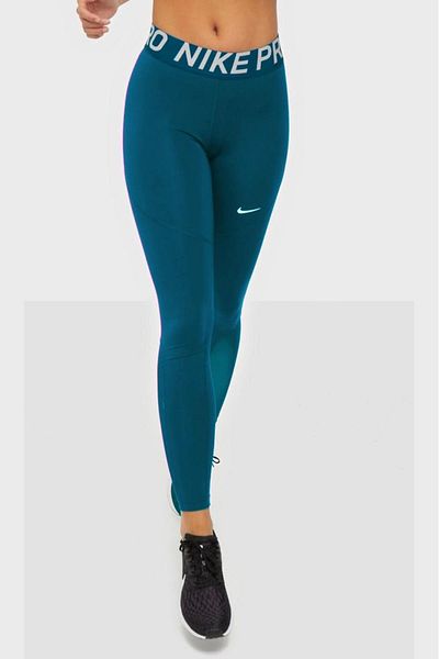 Nike Pro Tigh Fit Leggings de lungime întreagă Leggings de recuperare de lungime întreagă Albastru petrol