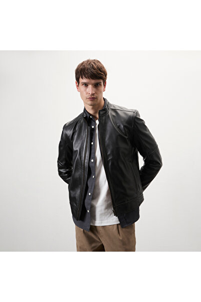 Desa Agostino Siyah Erkek Deri Ceket
