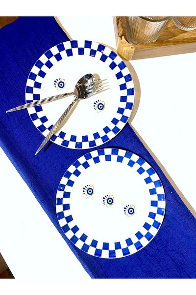 rubihome Modern Evil Eye Bead Porcelain 19 cm Cake Set for 6 People - Set