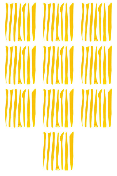 ACUTO 10 Adet - Plastik Ebeşuar Seti 7 Parça Seramik Şekillendirme Seti Kil Detay Seti Modelaj Seti