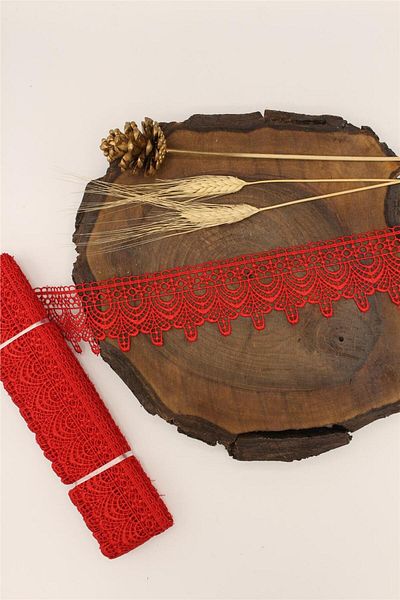 Gül Red Guipure 1259 - 9 Mt