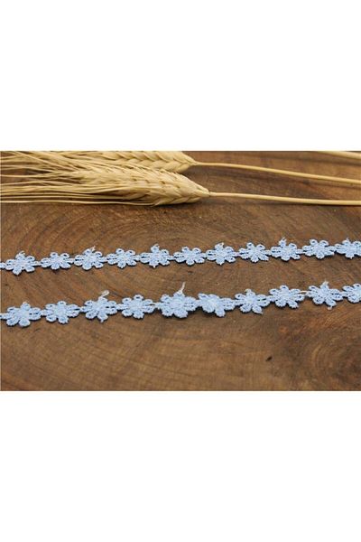 Gül Güpür 1140 - 9 Mt Dantel albastru
