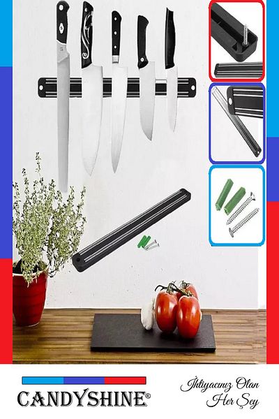 Zeki Karga Magnetic Knife Holder Metal Tool Holder Knife Hanger 55 cm