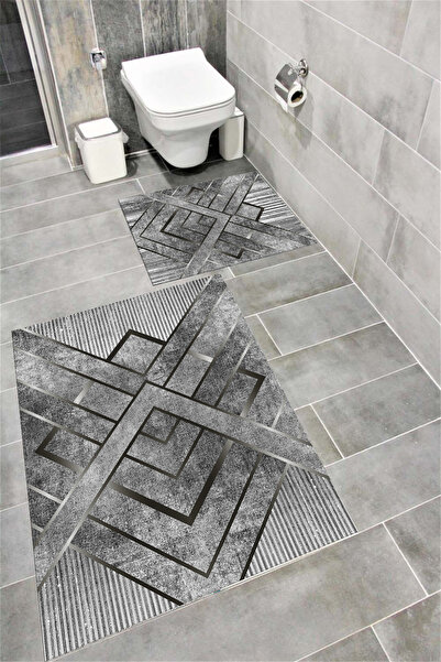 Bordo Halı Set de covorașe de baie decorative lavabile, cu absorbție de apă, ...