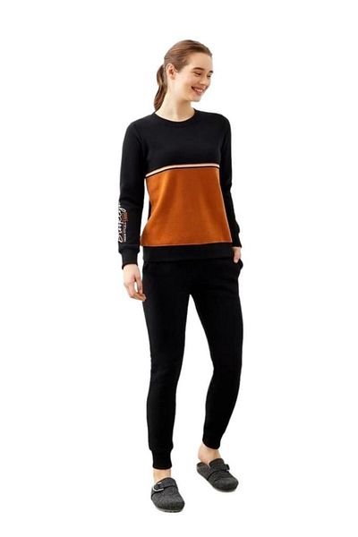 Poleren Crew Neck Ribbed Ankle Winter Pajama Set