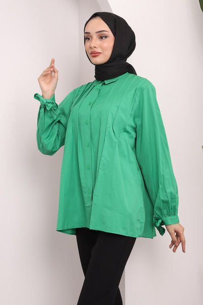 İmajButik Πράσινο μπροστινό Gipeli - Πουκάμισο δεμένο στο μανίκι