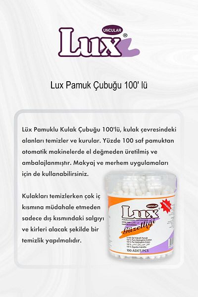LUX 100Pcs Rosie Cotton Sticks - Buy 5 and Pay 4