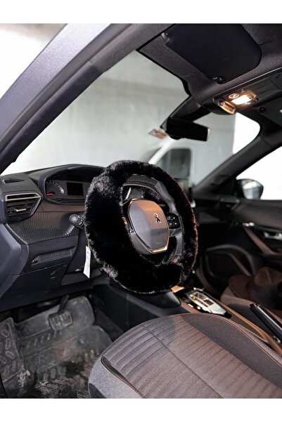 Arabasına Aşıklar Kulubü SİYAH KABARIK PELUŞ DİREKSİYON KILIFI KIŞ AYLARINDA ÜŞÜMEYİN