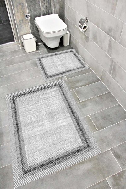 Bordo Halı Su Emici Yumuşak Kaymaz Taban Sünger Dolgulu Yıkanabilir Dekoratif...