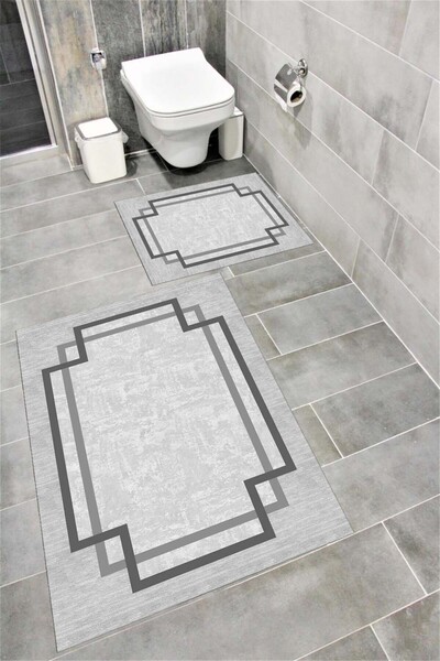 Bordo Halı Set de covorașe de baie decorative lavabile, cu absorbție de apă, ...