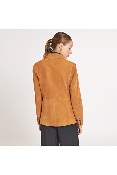 Desa Jolanda Konyak Kadın Süet Deri Blazer Ceket