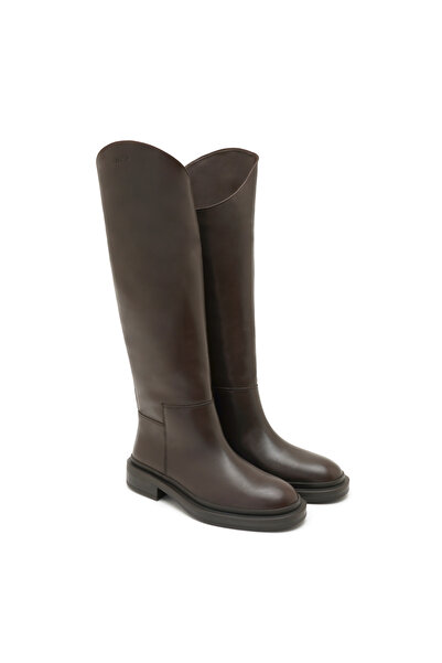 Desa Alice Kahve Kadın Deri Çizme
