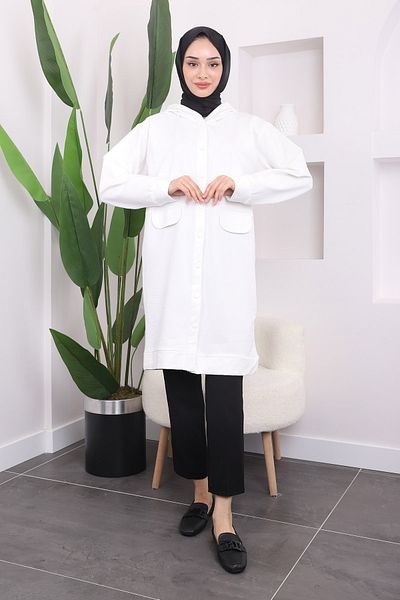 İmajButik Κύπελλο εκρού με κουκούλα δύο κλωστών