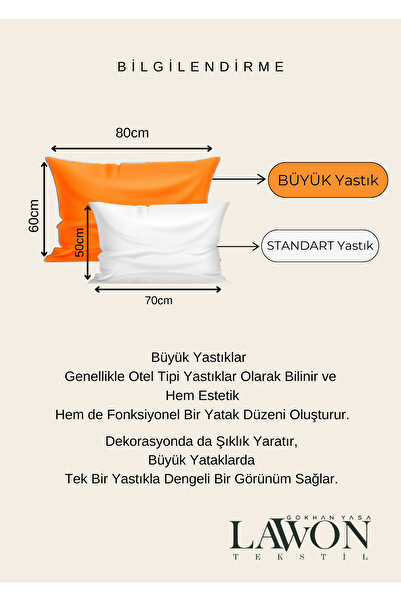 Lawon Серія Нью-Йорк 2 штуки King Size - Великий розмір Антиалергічна мікрофібра Подушка 60*80см 1100гр