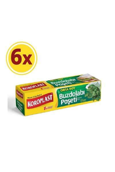 Koroplast كيس ثلاجة حجم وسط 24x38 سم 20 لتر × 6 عبوات